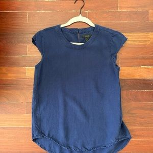J. Crew linen cap sleeve blouse